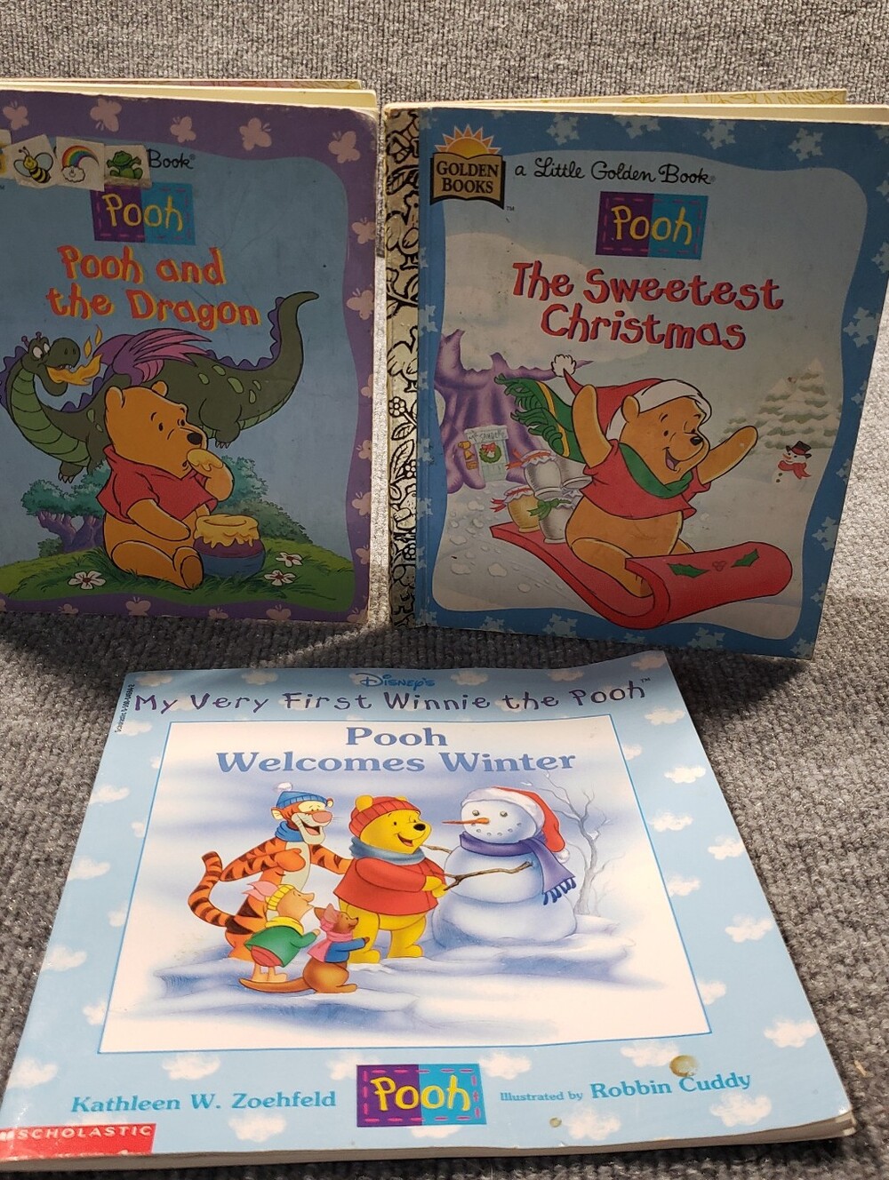 Fun Childrens “Little Golden Book” 3 Winnie-the-Pooh Book Lot